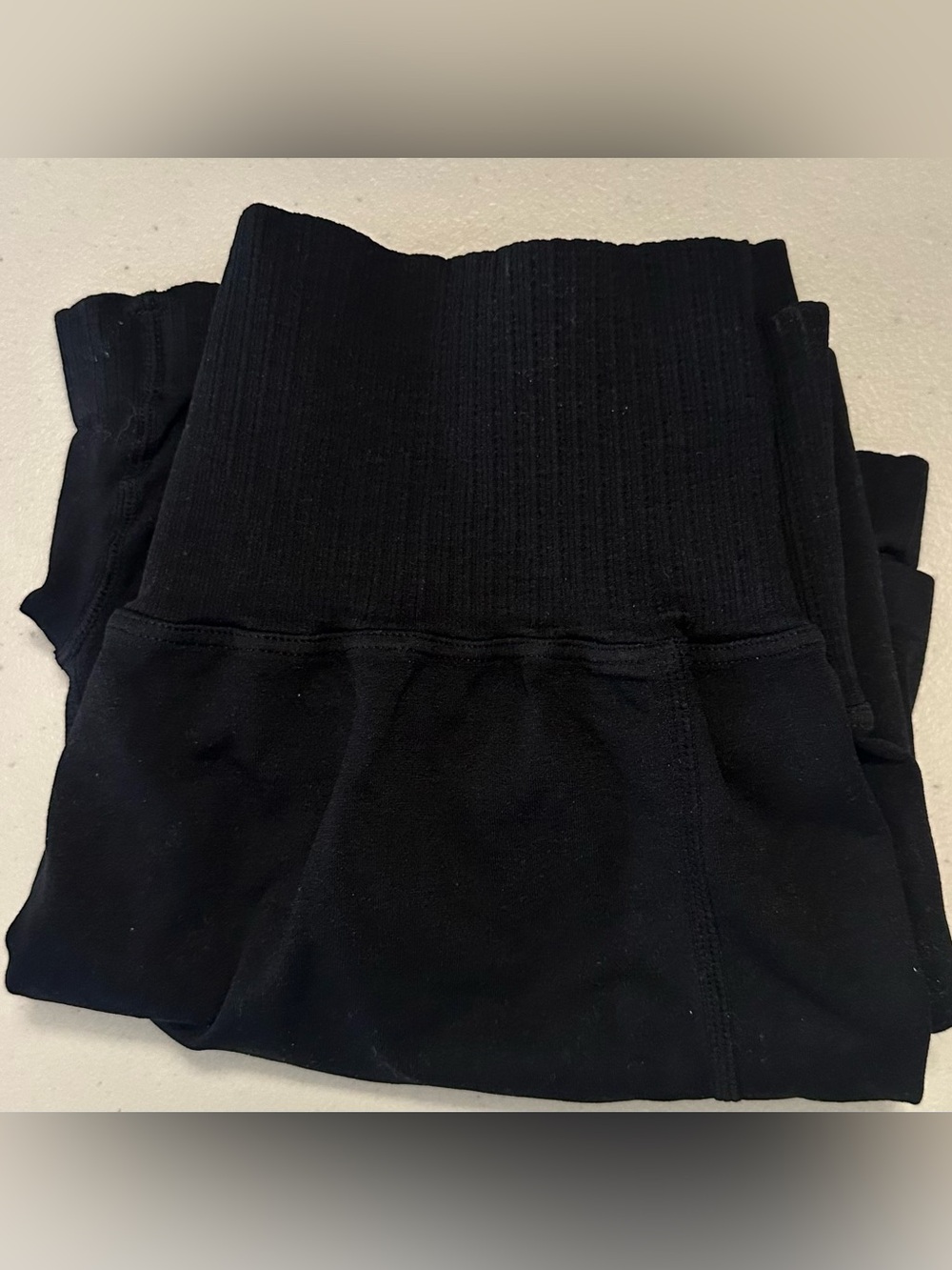 Free People Black High-Rise Ribbed Bike Shorts Size XL
